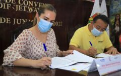 Ayuntamiento de Isla Mujeres firma convenio con la naviera Jetway en beneficio de las personas con discapacidad