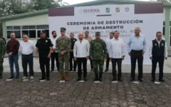 La Secretaría de la Defensa Nacional, informa de la “Ceremonia de Destrucción de Armas” en Cancún