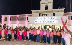 Tras encendido rosa, inician acciones preventivas contra el cáncer de mama