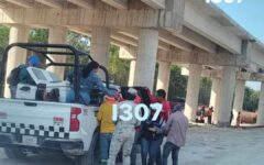 Ocupan unidad de la Guardia Nacional para llevar comida zona de trabajos del Tren Maya