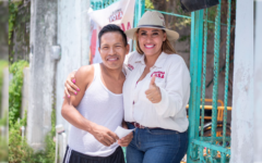 Jimena Lasa, recorrió las calles de la SM 91 de Cancún
